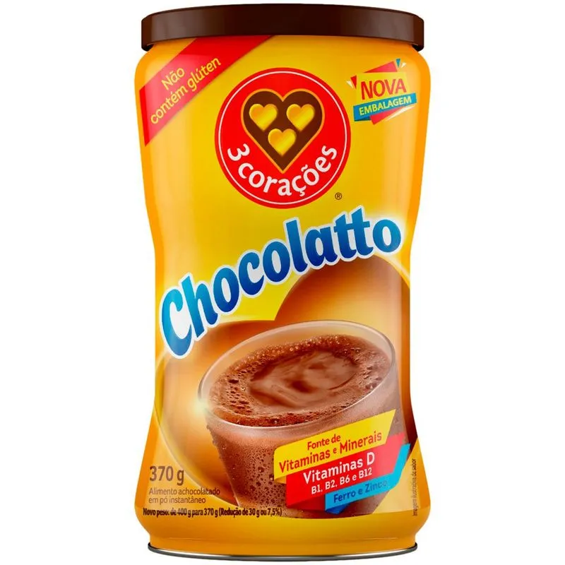Achocolatado 3 corações 370gr